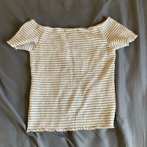 White cropped top
